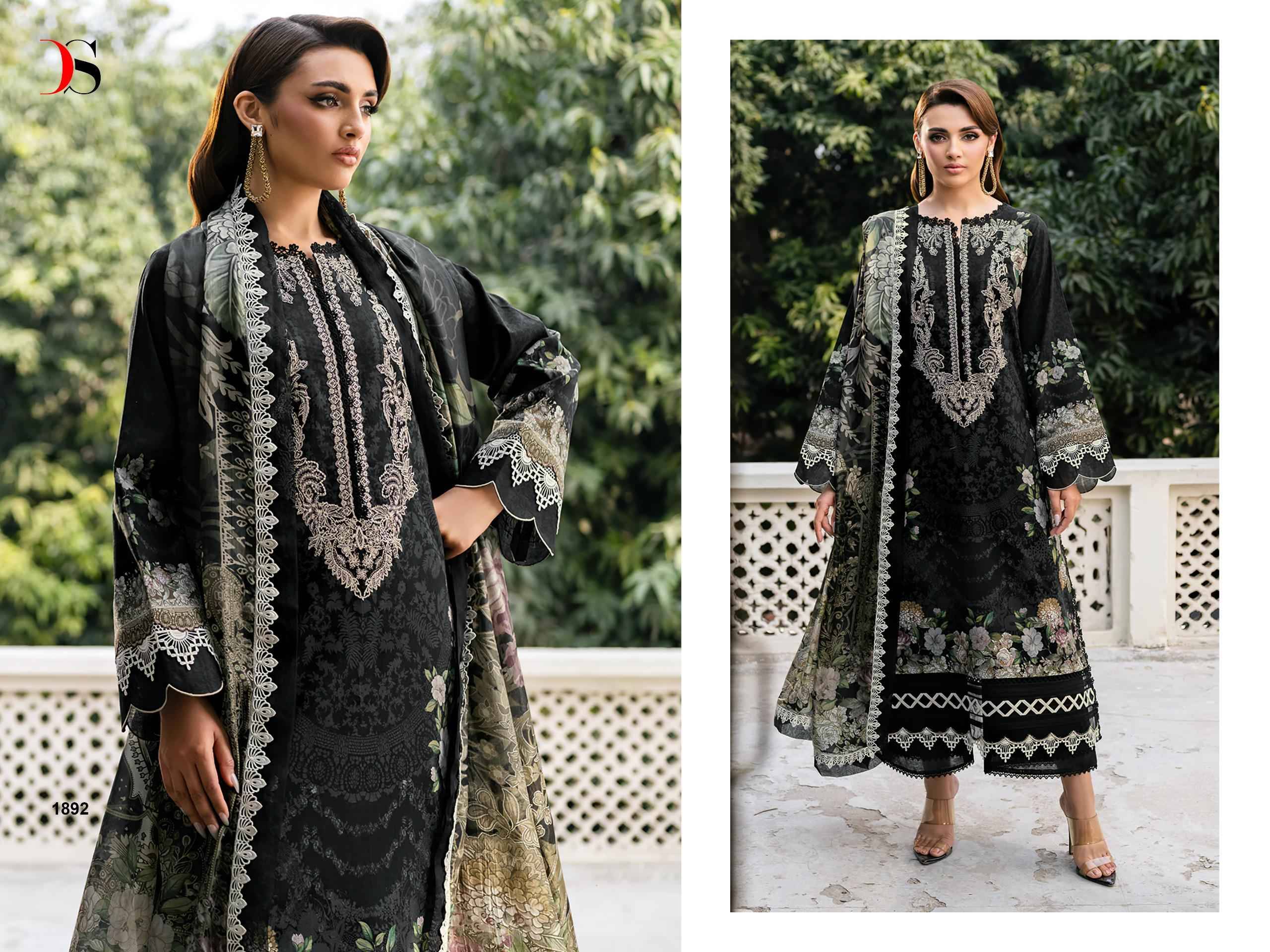 Jade Elara By  DEEPSY SUITS 1891 to 1896 SERIES Pakistani Stylish Beautiful Colourful Printed & Embroidered Party Wear & Occasional Wear Pure cotton Dresses At Wholesale Price